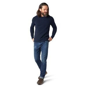 Smartwool Brookline Crewneck Sweater Navy Black Heather Size Medium